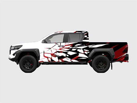 vinyl ute signage wrap with business branding in Sydney