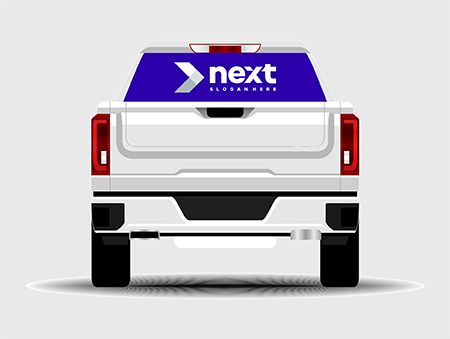 vinyl ute signage wrap with business branding in Sydney