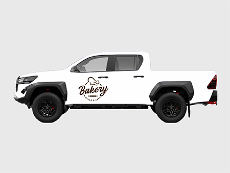 vinyl ute signage wrap with business branding in Sydney