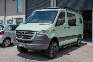 Custom vehicle colour change wrap on Mercedes Sprinter van in Sydney