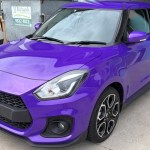 Plum burst colour change wrap on Suzuki Swift in Sydney