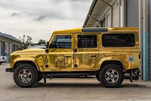 Gold chrome vehicle colour change wrap on Toyota Landcruiser in Sydney